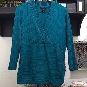Teal sweater shirt